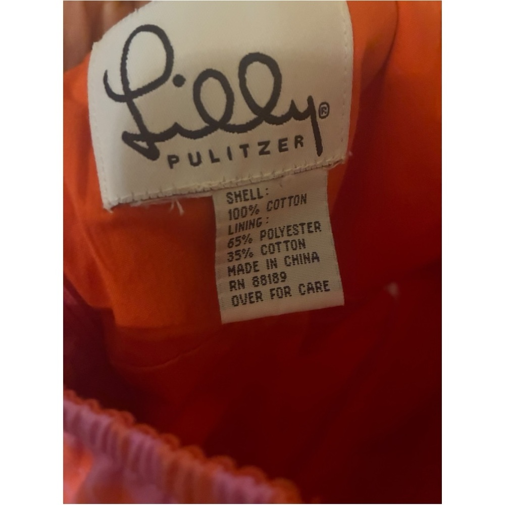 🌺 Vintage Lilly Pulitzer Pink & Orange Halter Mini Dress, Size 4 🌺 - Picture 5 of 7